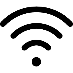 Logo blanc représentant une zone wifi